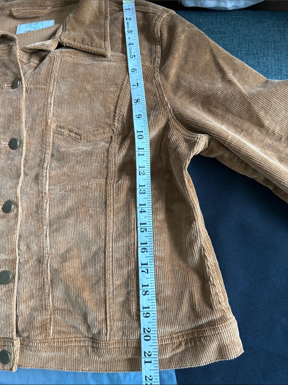 Time and Tru Tan Corduroy Jean Jacket - Picture 11 of 12